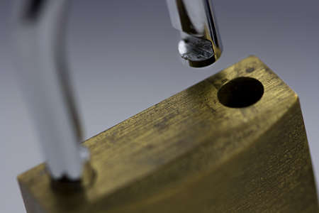 Close-up of an opened padlock