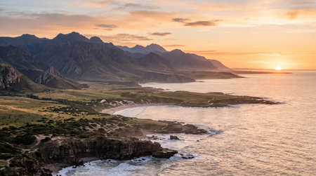 Distinctive nature scenery at Mar del Plata Coast, combining Argentine heritage or natural character with layered depth and atmospheric South American light.