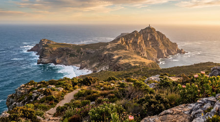 Distinctive nature scenery at Cape Point, combining South African heritage or natural character with layered depth and atmospheric African light.