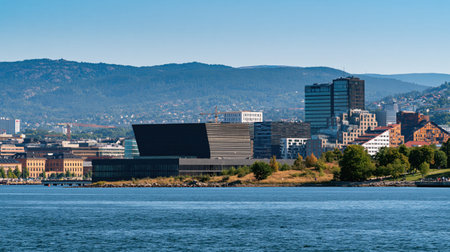 Commercial Norway destination imagery featuring Oslo Munch Museum, realistic textures, strong depth and clear natural illumination.