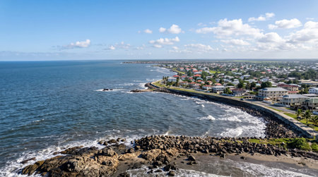 Kingston Seafront presents distinctive coastal landscape scenery in Georgetown and Demerara, with recognizable local geography and strong panoramic travel value.
