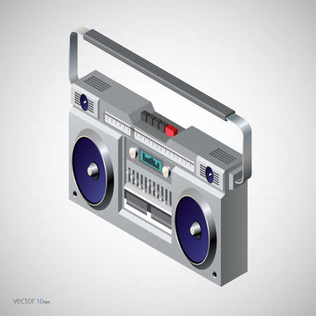 an illustration of a fantastic retro ghettoblasterのイラスト素材