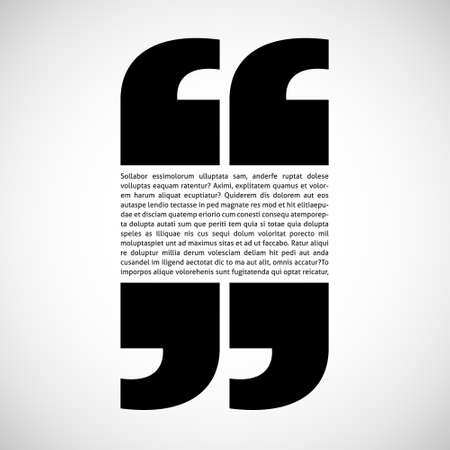 Your text with quotation marks isolated on white background.のイラスト素材
