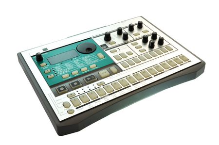 a rythm production sampler  on a white backgroundの写真素材