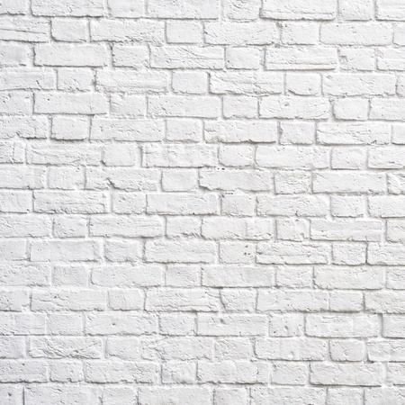 White brick wall, perfect as a background, square photographの写真素材