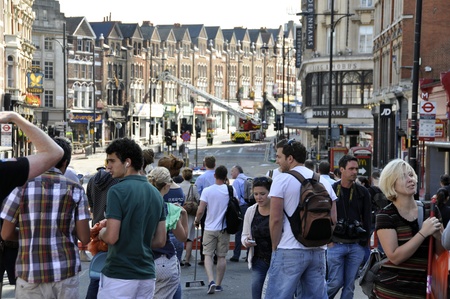 LONDON - AUGUST 09: Clapham Junction area is sacked after the third night of riots, on August 09, 2011 in London. Riots start spreading in London after Mark Duggan was shot dead by the police.のeditorial素材