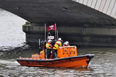 LONDON, UK, Sunday June 3, 2012. Hundred of boats muster on the river Thames in Putney (west London)...