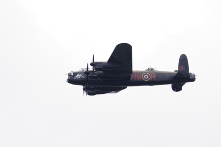 LONDON, UK, Saturday July 14, 2012. Battle of Britain Memorial flight at Farnborough International Airshow 2012.のeditorial素材