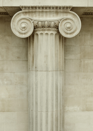 Ionic column detail, greek architectureの写真素材