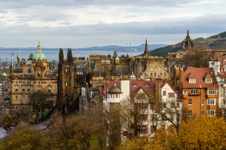 Edinburgh view from Edinburgh castle, Scotlandの写真素材