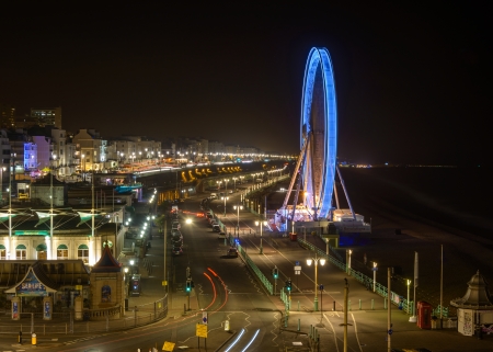 BRIGHTON, UK - CIRCA APRIL, 2013  The Brighton Wheel at night のeditorial素材