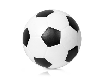 Football ball on white の写真素材