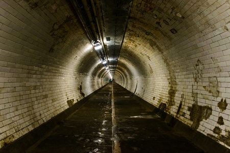 Greenwich foot tunnel in London, UKの写真素材