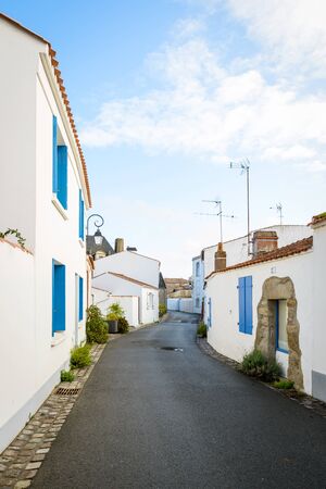 Small street in Noirmoutier-en-l'le, Franceの写真素材