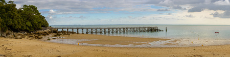 Pier at Plage des Dames in Noirmoutier, Franceの写真素材