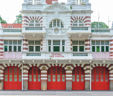 Central fire station in Singaporeのeditorial素材