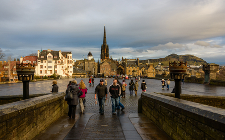 EDINBURGH, SCOTLAND - CIRCA NOVEMBER 2012: The Edinburgh Castle Esplanadeのeditorial素材
