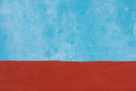 Blue and red cement wall textureの写真素材