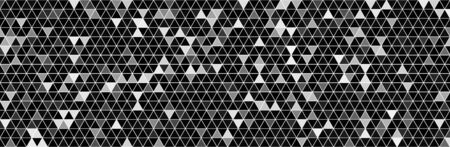 Grayscale triangle abstract pattern, background vector illustrationのイラスト素材