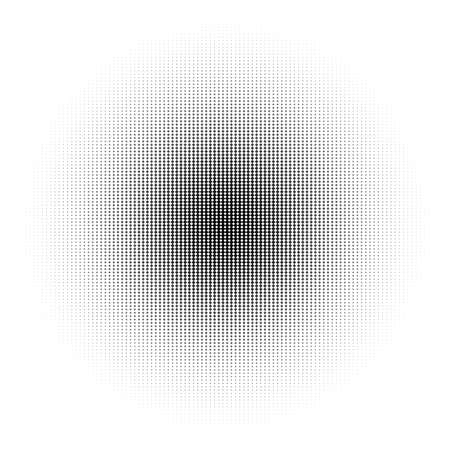 Halftone circle made of black squares on white background, abstract gradient illustration,の写真素材