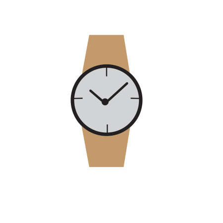 vector flat wristwatch clipart or wristwatch logoのイラスト素材