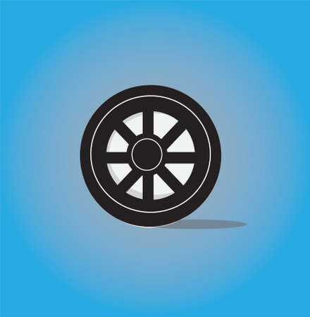 vector car wheel or wheel  clipart or logoのイラスト素材