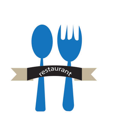 vector flat or minimalist restaurant logo or food logoのイラスト素材
