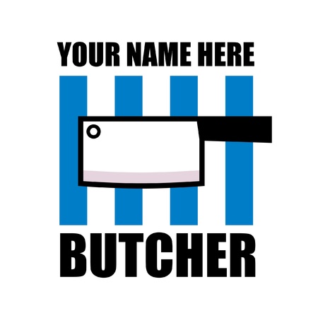 butcher logoのイラスト素材