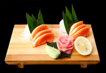 Sashimi of salmonの写真素材
