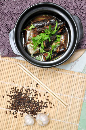 Vietnamese braised fish or ca kho toの写真素材