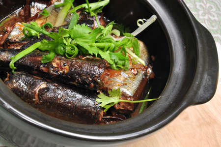 Vietnamese braised fish or ca kho toの写真素材