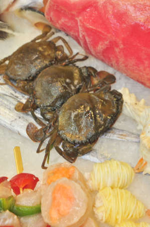 Ho Chi Minh city, Vietnam - August 25, 2015: Fresh seafood are being introduced at a seafood show in Vietnamのeditorial素材