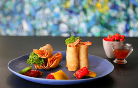 Vietnamese spring rollsの写真素材