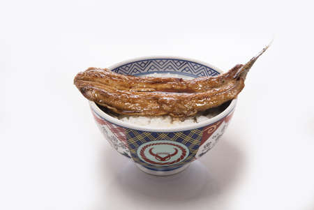 Rice with fried fillet fish