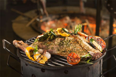 Slow Cooked Roasted Goat, Cabrittoの写真素材