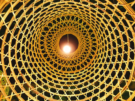 Bamboo electric lantern textureの写真素材