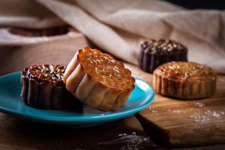 Mooncake for mid autumnの写真素材