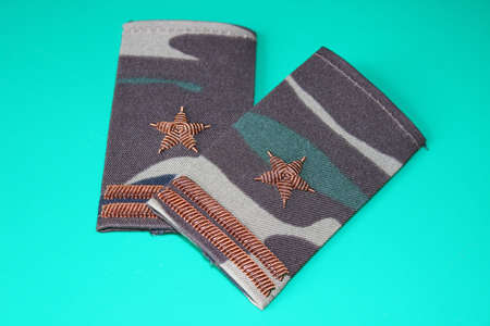 Epaulettes officer of the Russian armyの写真素材