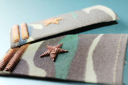 Epaulettes officer of the Russian armyの写真素材