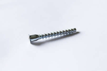 Screws on a white background