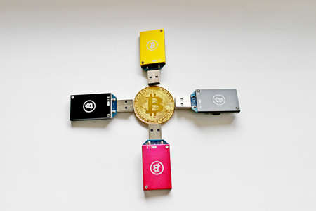 Bitcoin, digital gold, physical bitcoin, chipの写真素材