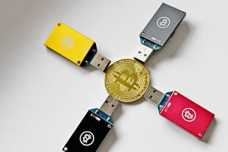 Bitcoin, digital gold, physical bitcoin, chipの写真素材