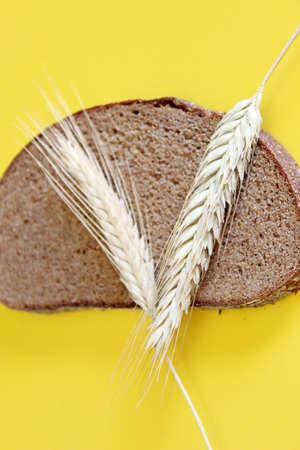 Black rye bread spikes rye