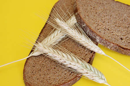 Black rye bread spikes rye