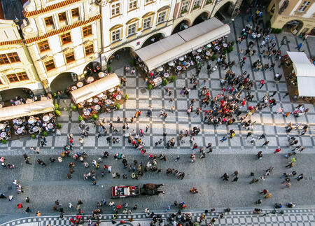 View on Staromestke namesti in Prague, Czech Republicのeditorial素材