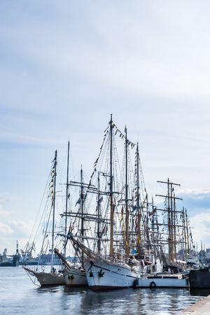 Sailboats on regatta in Saint-Petersburg, Russiaのeditorial素材