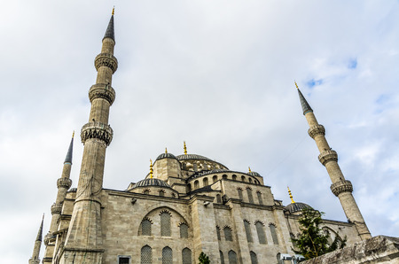 View on Blue Mosque (Sultanahmet Camii) in Istanbul, Turkeyの写真素材