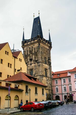 PRAGUE, CZECH REPUBLIC - OCTOBER 06: View on Powder Tower on October 06, 2008 in Prague, Czech Republicのeditorial素材