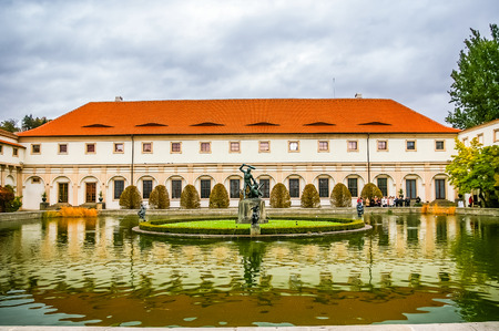 PRAGUE, CZECH REPUBLIC - OCTOBER 06: Wallenstein Palace Prague at October 06, 2008 in Prague, Czech Republicのeditorial素材