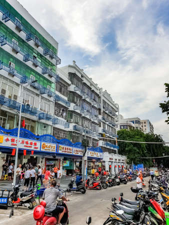 SANYA, HAINAN, CHINA - OCTOBER 14: Cityscape view of modern residential building in Sanya city at sunny day at October 14, 2019 in Sanya, Hainan, Chinaのeditorial素材